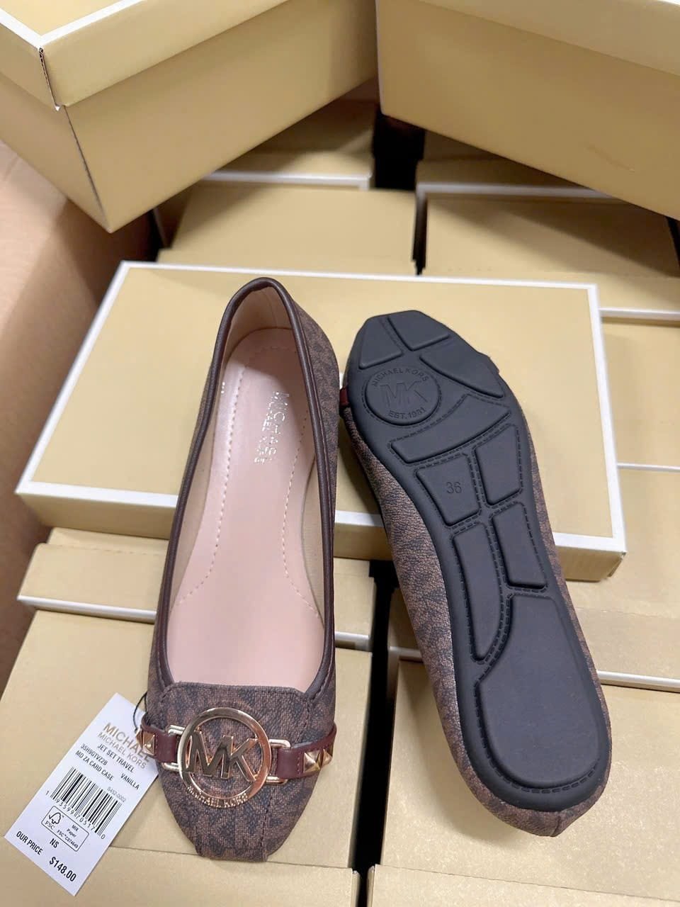 Buy Michae_l Ko_rss Brown Ballerinas Online
