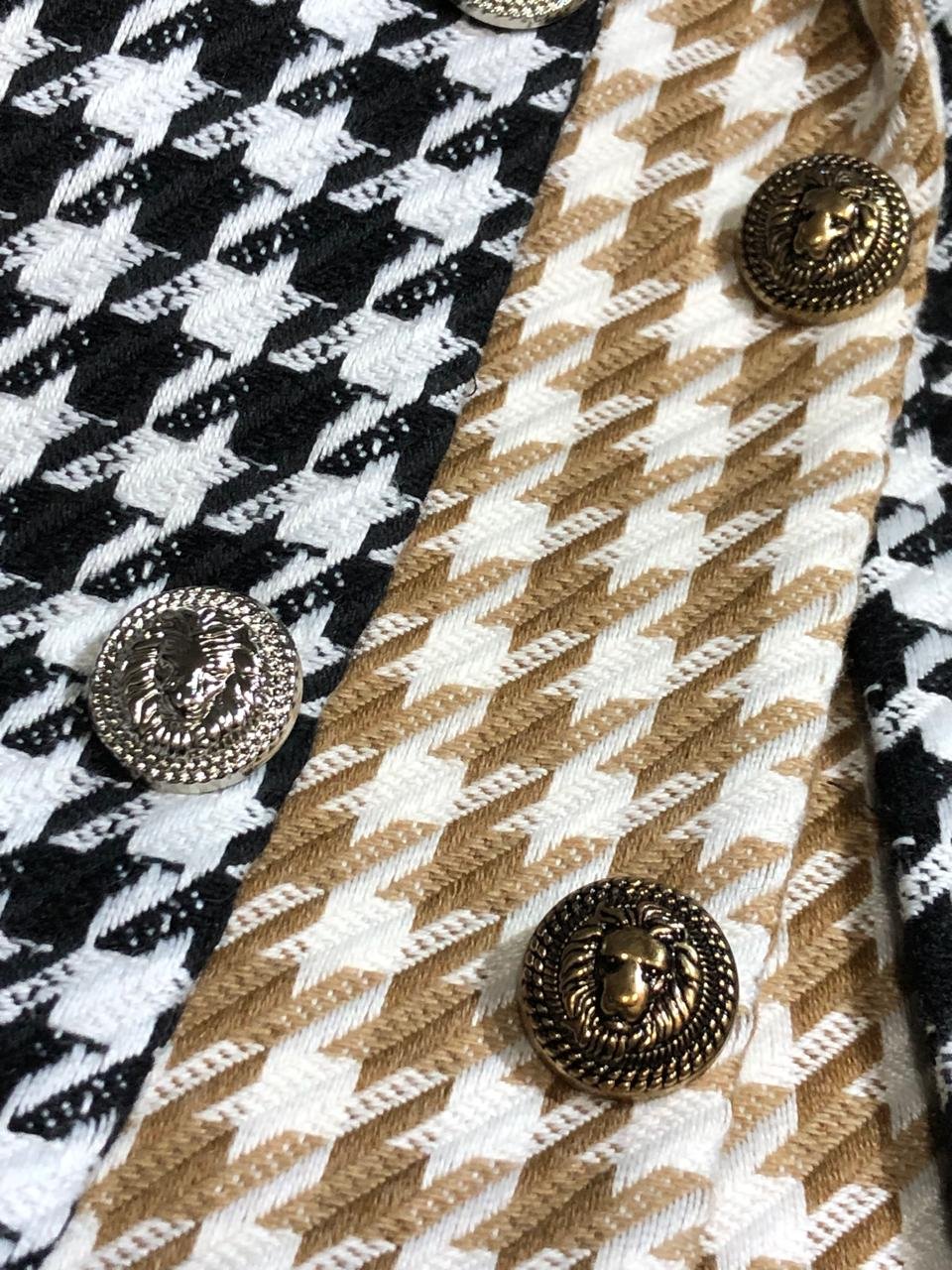 First Copy Balmain Tweed Fabric Blazer - Image 14