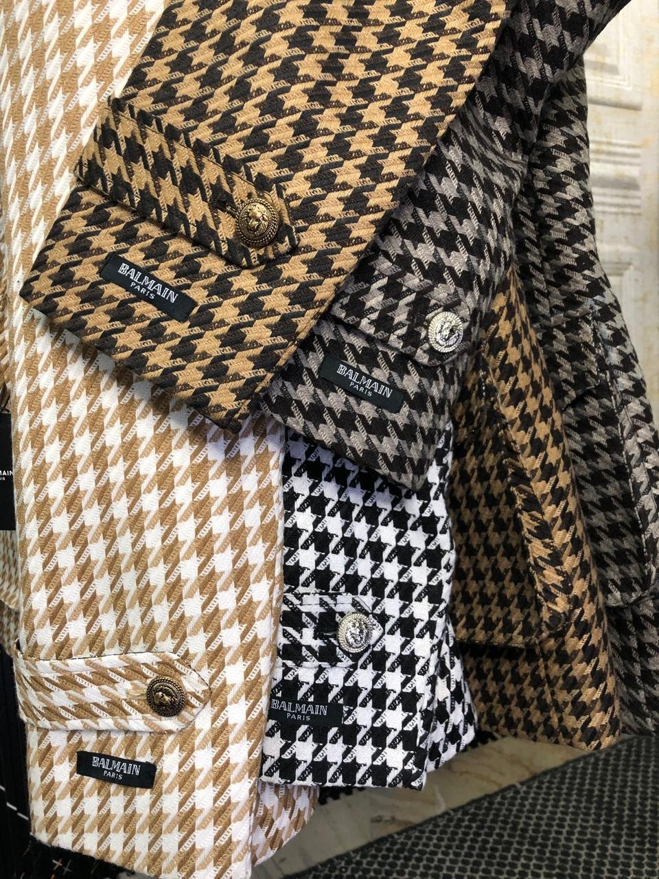 First Copy Balmain Tweed Fabric Blazer - Image 13