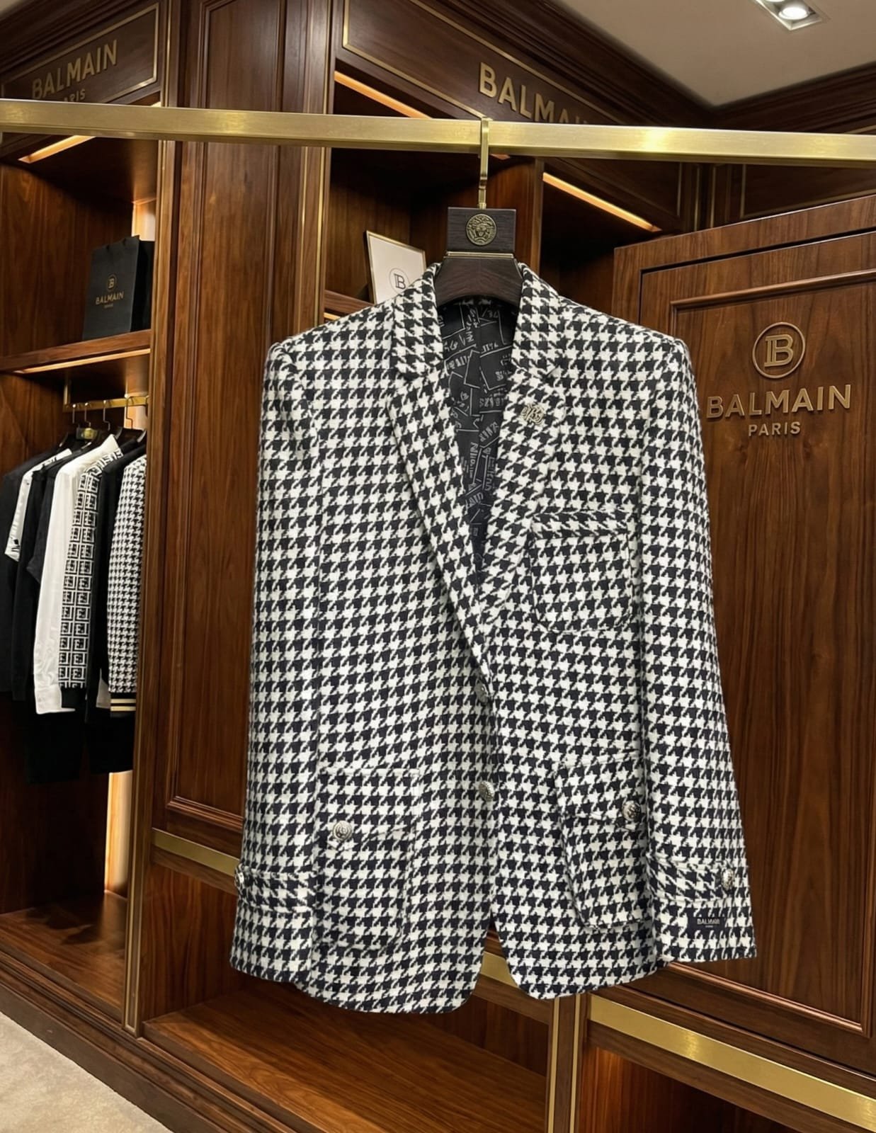 First Copy Balmain Tweed Fabric Blazer - Image 7