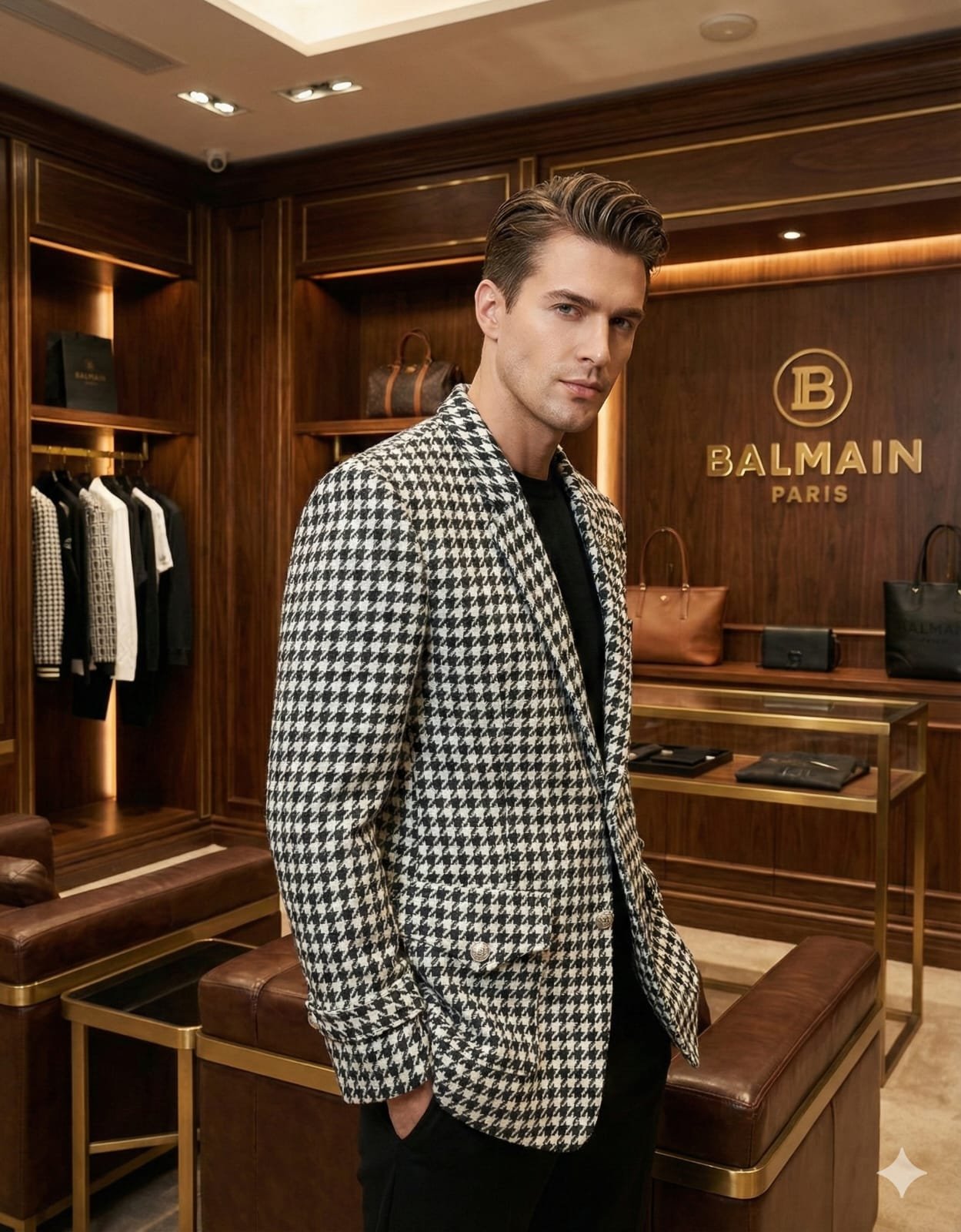 First Copy Balmain Tweed Fabric Blazer - Image 2