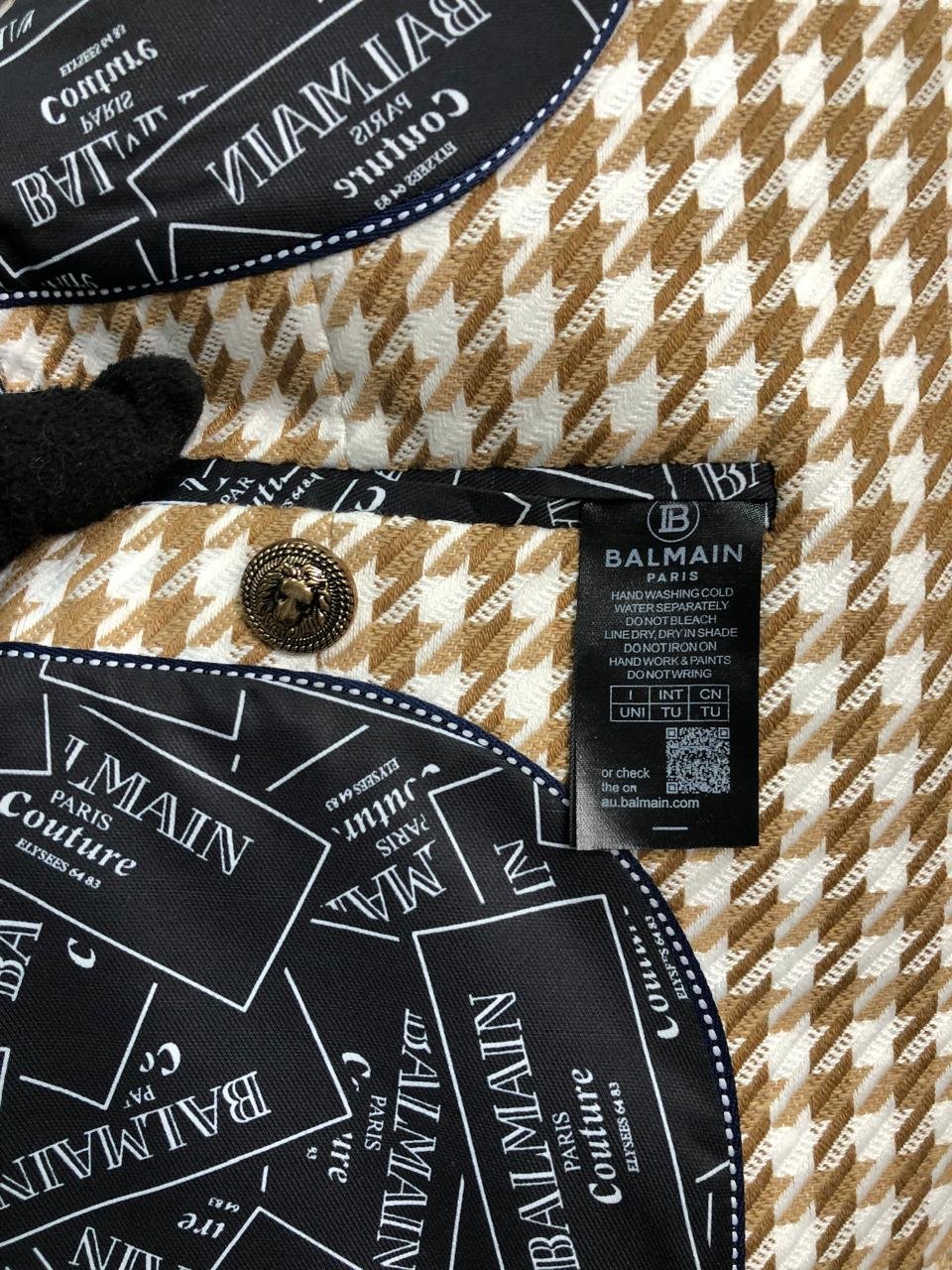 First Copy Balmain Tweed Fabric Blazer - Image 20