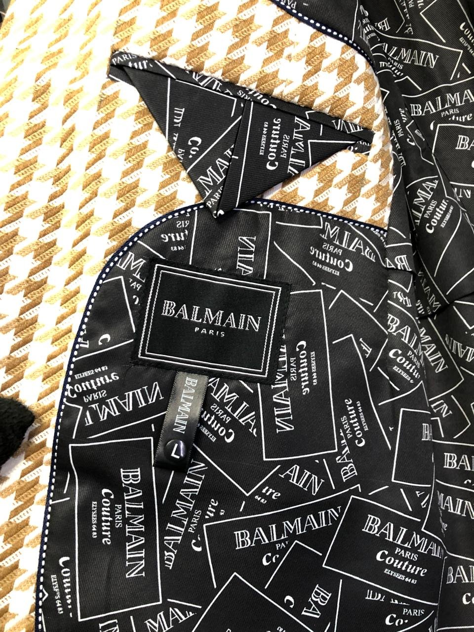 First Copy Balmain Tweed Fabric Blazer - Image 16