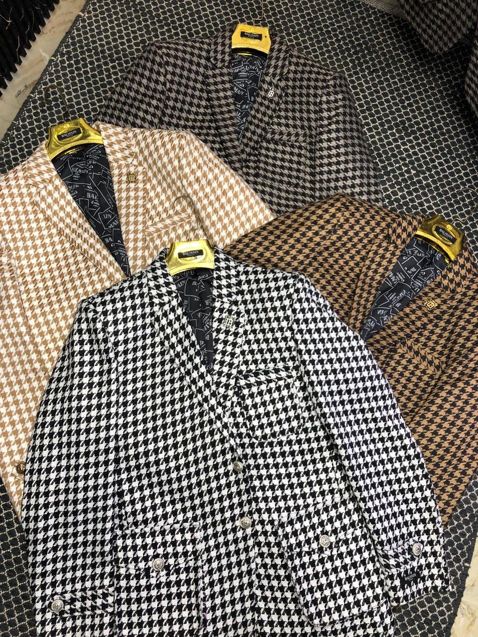 First Copy Balmain Tweed Fabric Blazer - Image 15