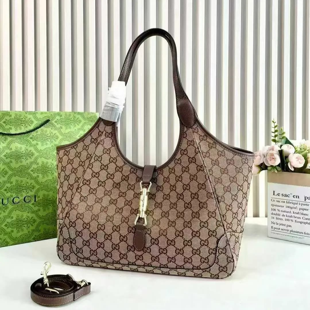 First Copy Gucci Mercato GG Tote Bag Sand & Brown