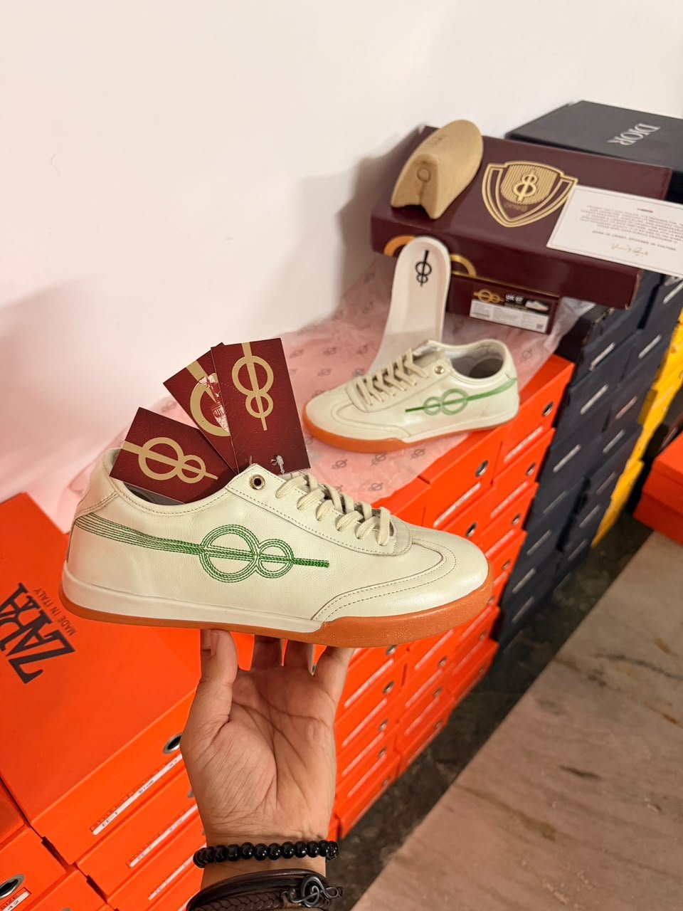 First Copy Virat Kohli One8 Seam White Sneakers