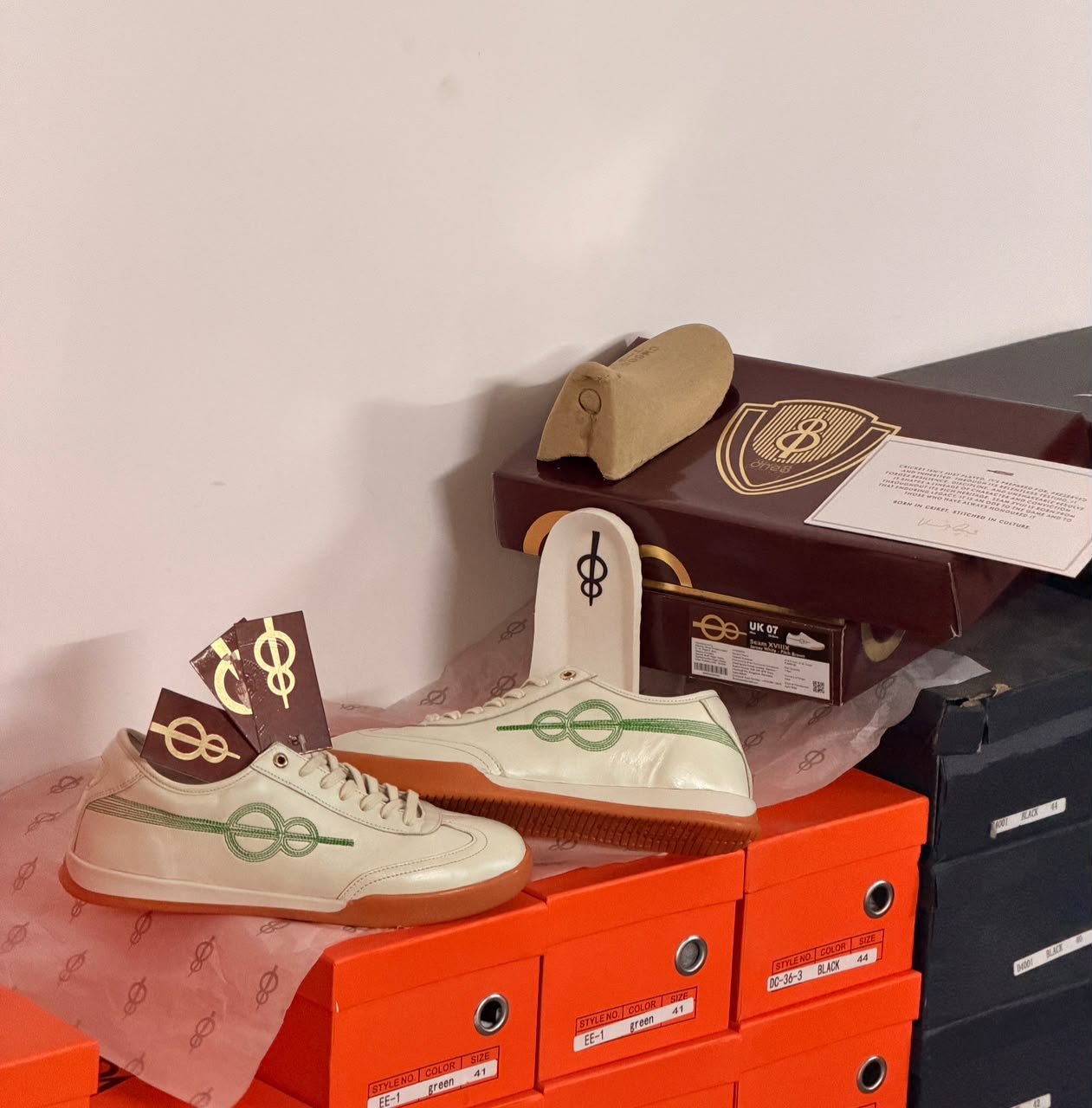 First Copy Virat Kohli One8 Seam White Sneakers - Image 2