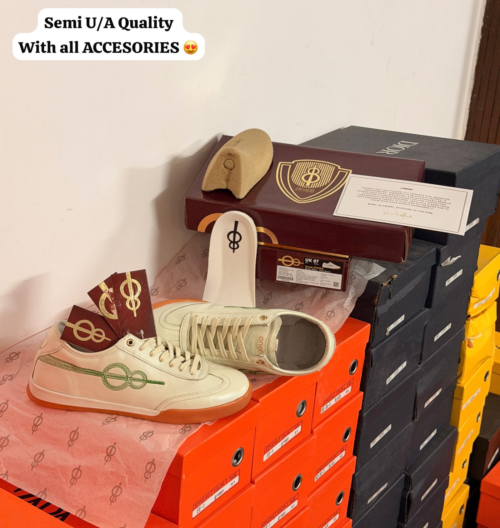First Copy Virat Kohli On_ee8 White Sneakers for Men - Image 3