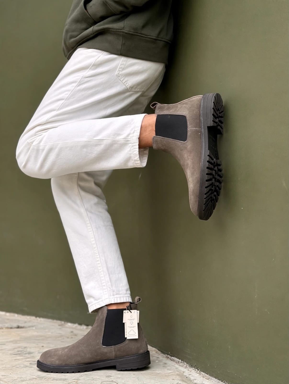 First Copy Zara Brown Leather Chelsea Boots - Image 8