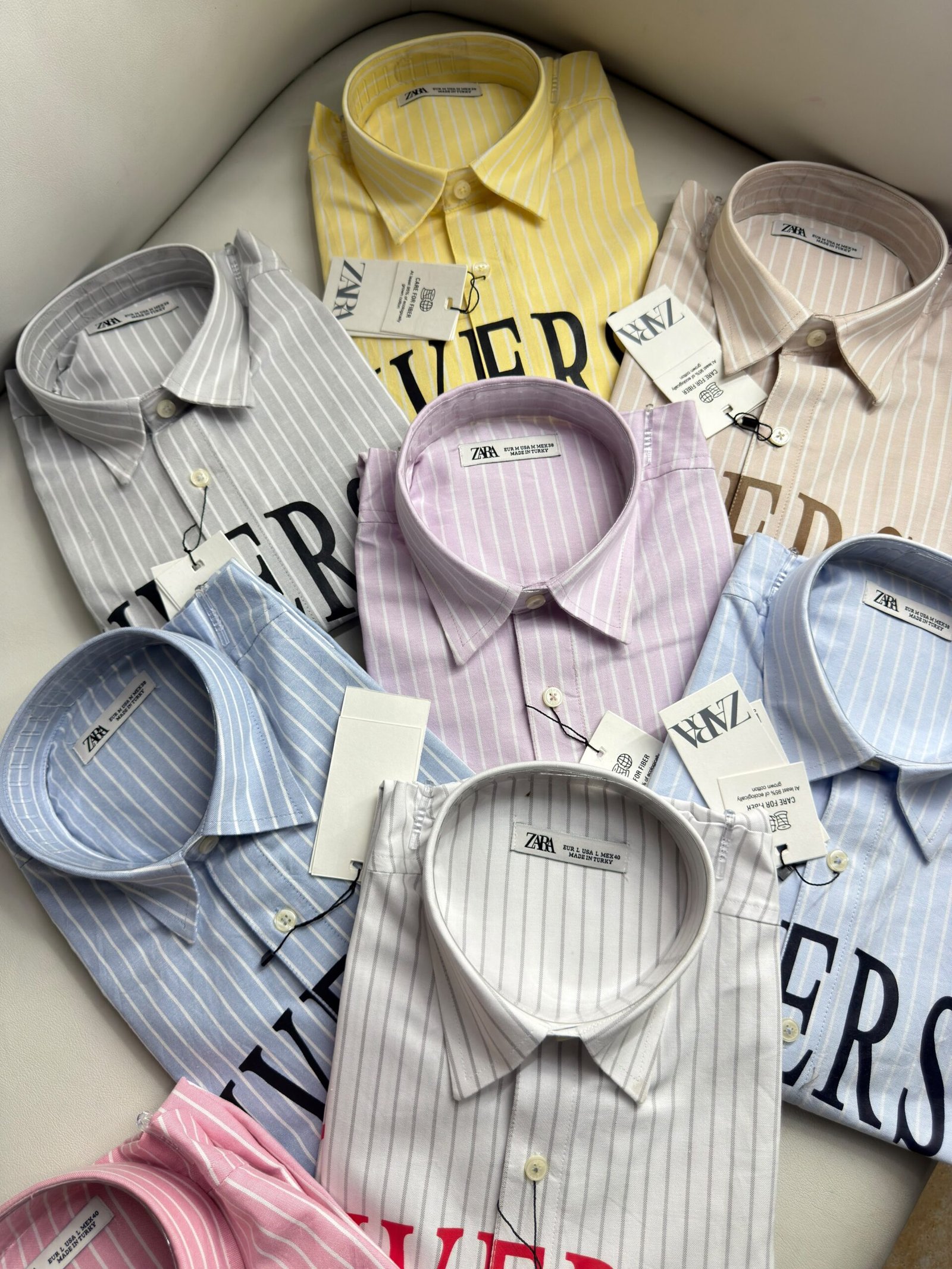 First Copy Zara Style Boxy Fit Oxford Stripe Shirt - Image 2